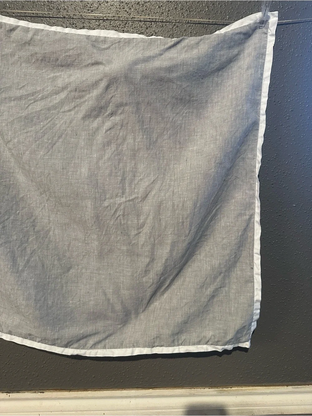 Pottery Barn Belgian Flax Linen Contrast Flange Euro Square Pillow Cover